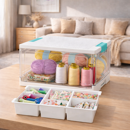 【2 Pack】Plastic Storage Box