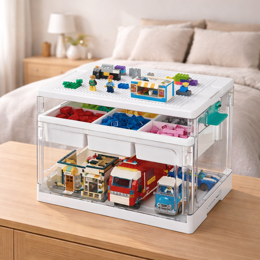 【2 Pack】Plastic Storage Box