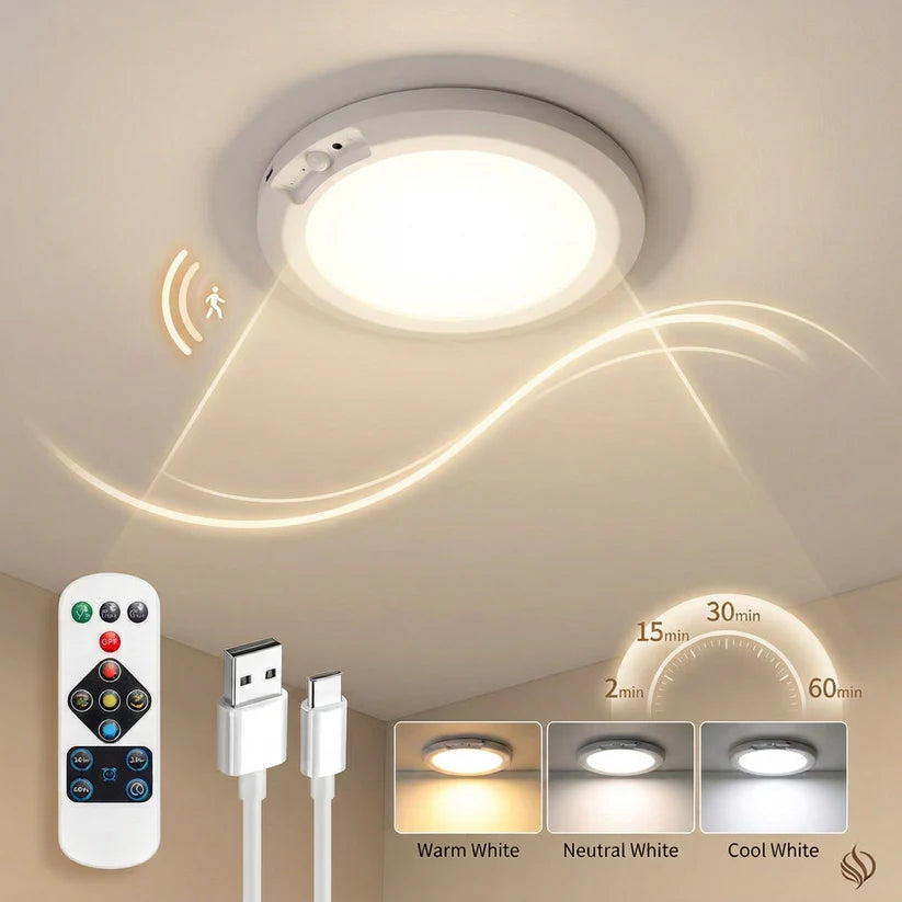 🏆⚡ 30K+ SOLD!  Rechargeable Motion Sensor Ceiling Light